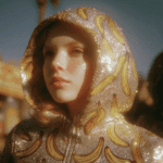 gorl wearing a nano banana costume